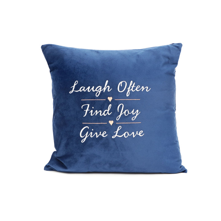 Quote Velvet Cushion Cover 46 x 46 cm, Give Love