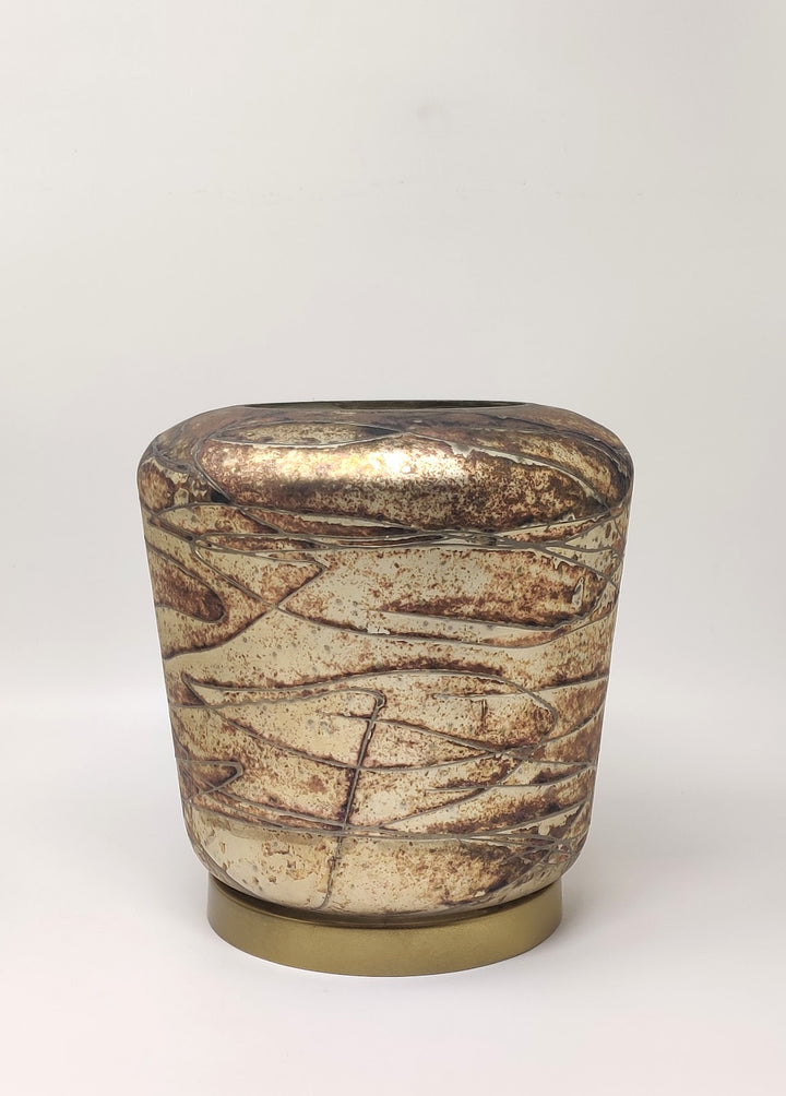 Expobazaar Antique Copper Trail Glass Hurricane