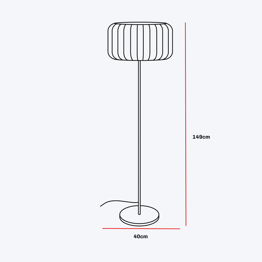 Expobazaar Bird's Nest Rattan Floor Lamp