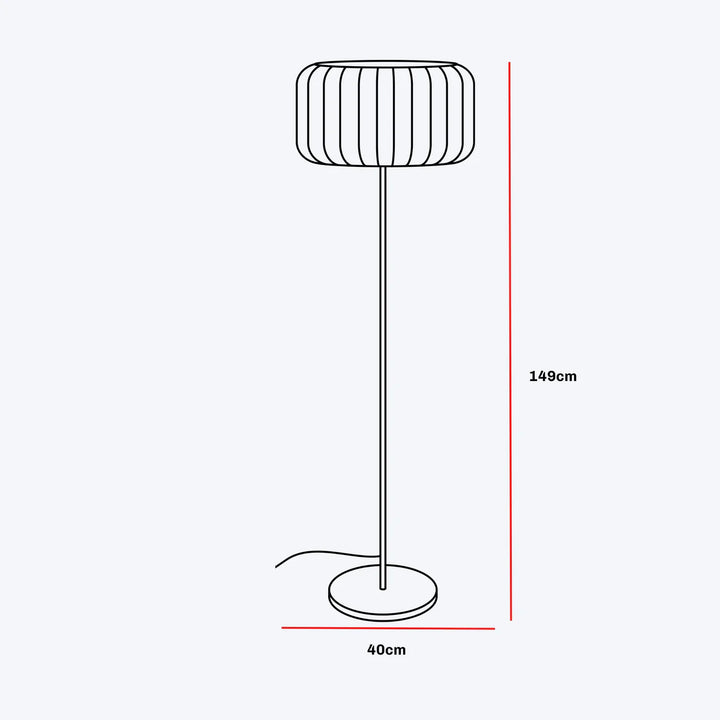 Expobazaar Bird's Nest Rattan Floor Lamp