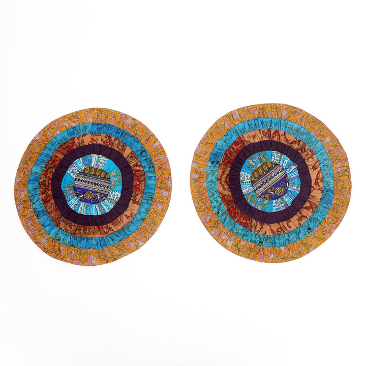 Silk Round Table Mat Set of 2, view 4