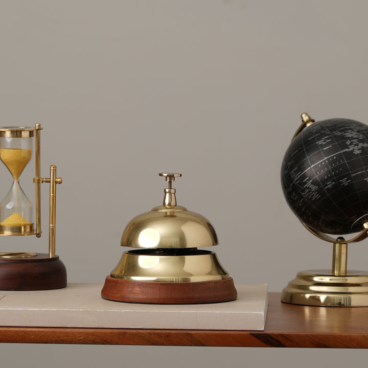 Decorative Aluminium Desk Bell Elegant Golden Accent Piece