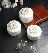 Pearlpetal Pearl and Flower Porcelain Trinket Box Set view 1