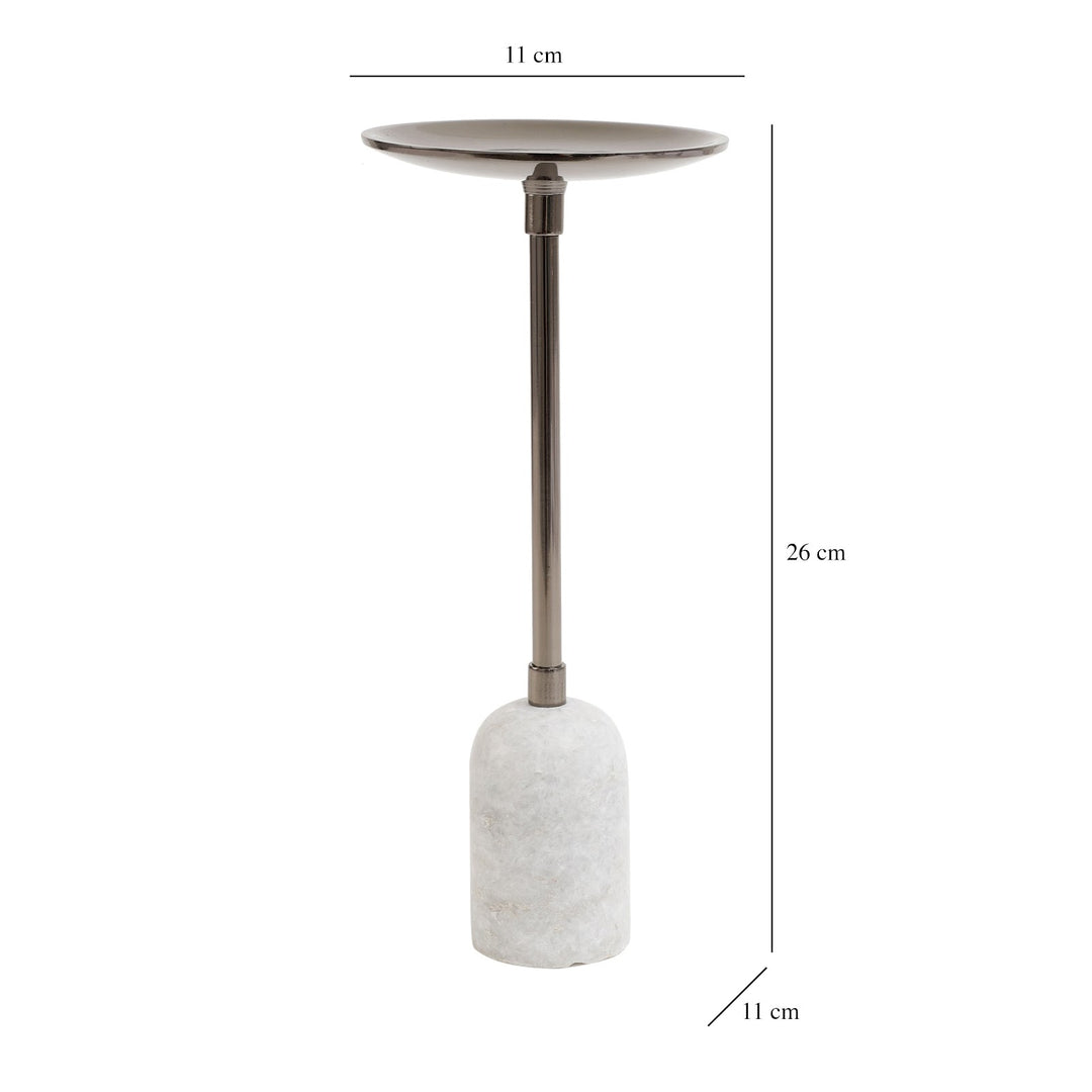 Expobazaar Marble Pillar Candle Large Stand In Black