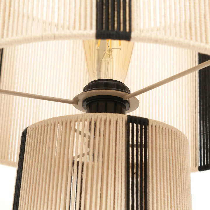 Rope & Iron Table Lamp for Living Room & Bedroom view 5