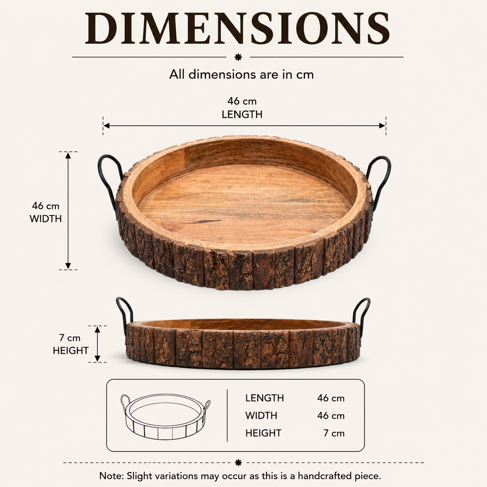 Bark Serving Tray Large
