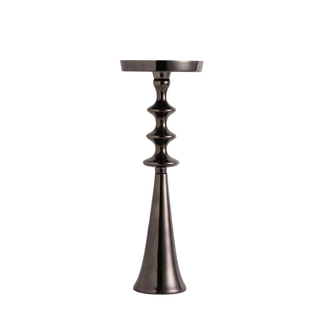 Expobazaar Altar Flame Black Silver Candle Holder