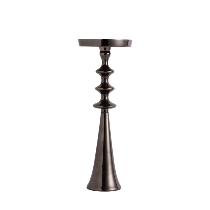 Expobazaar Altar Flame Black Silver Candle Holder