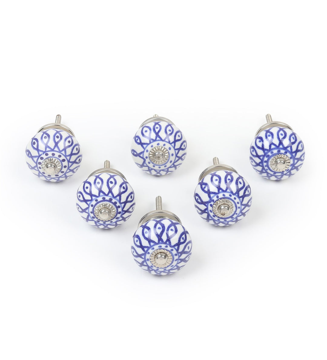 Virelia Hand Painted Ceramic Wardrobe Knobs Set of 6 view 5