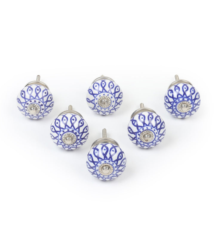 Virelia Hand Painted Ceramic Wardrobe Knobs Set of 6 view 5