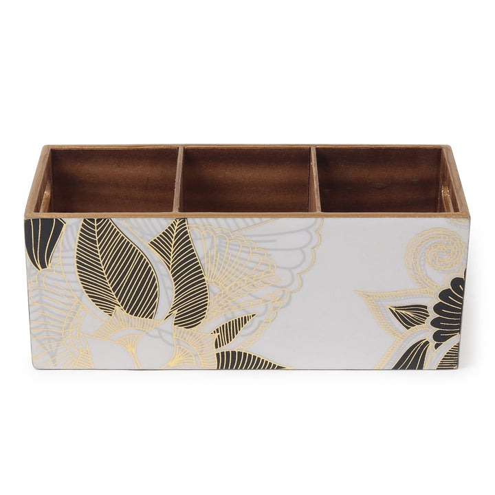 Expobazaar Ivory Noir Bloom Cutlery holder