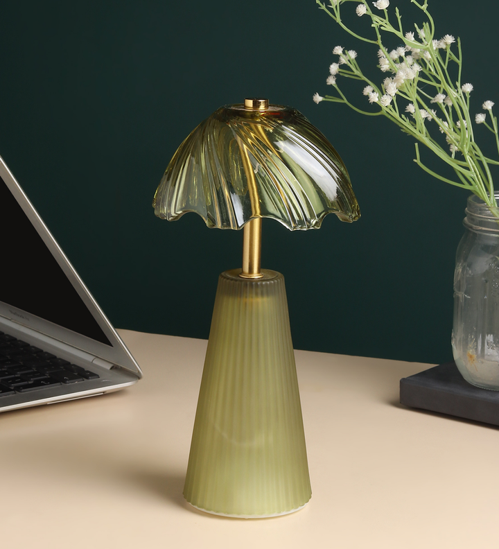 Calista Crystelle Sculpted Glass Table Lamp Style 1 view 1