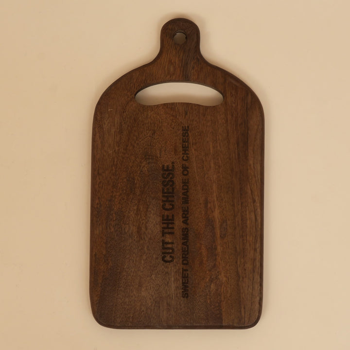Mini mango wood cheese board with knife