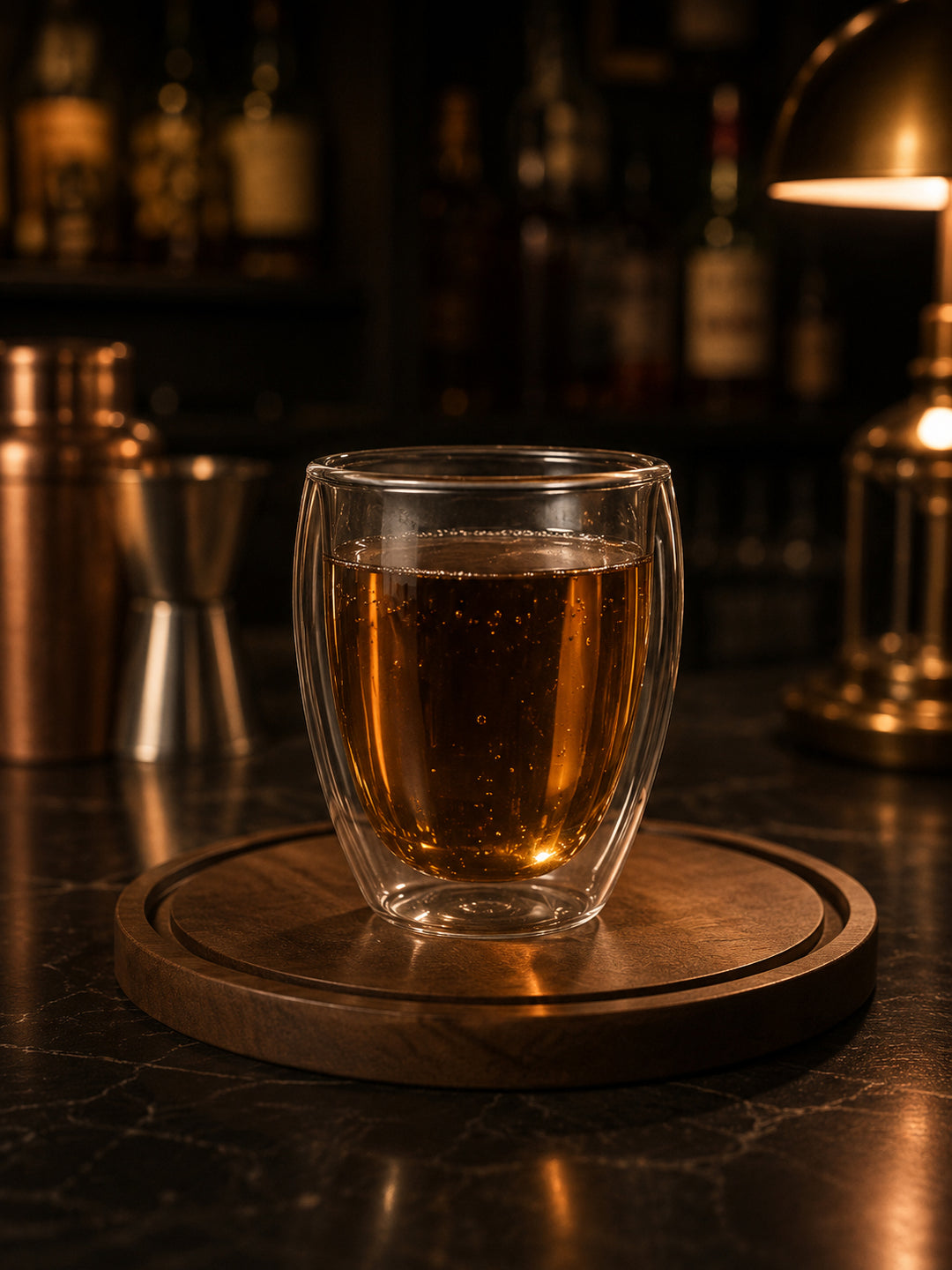 Double Wall Coffee Glass 350 ml in double-wall glass