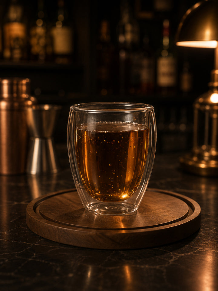 Double Wall Coffee Glass 350 ml in double-wall glass