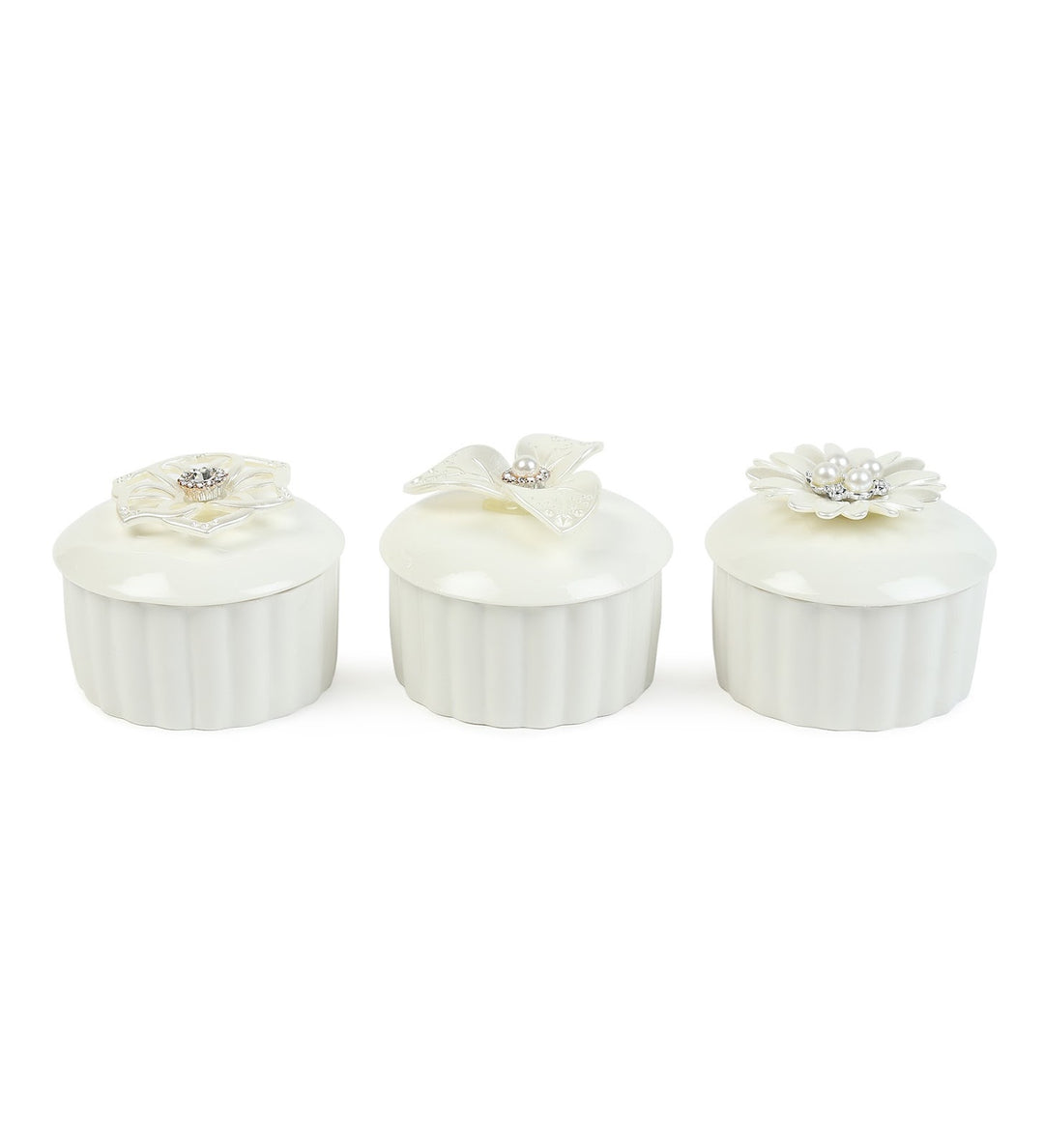 Trinkelle Jewelled Lid Porcelain Trinket Box Set of 3 view 4