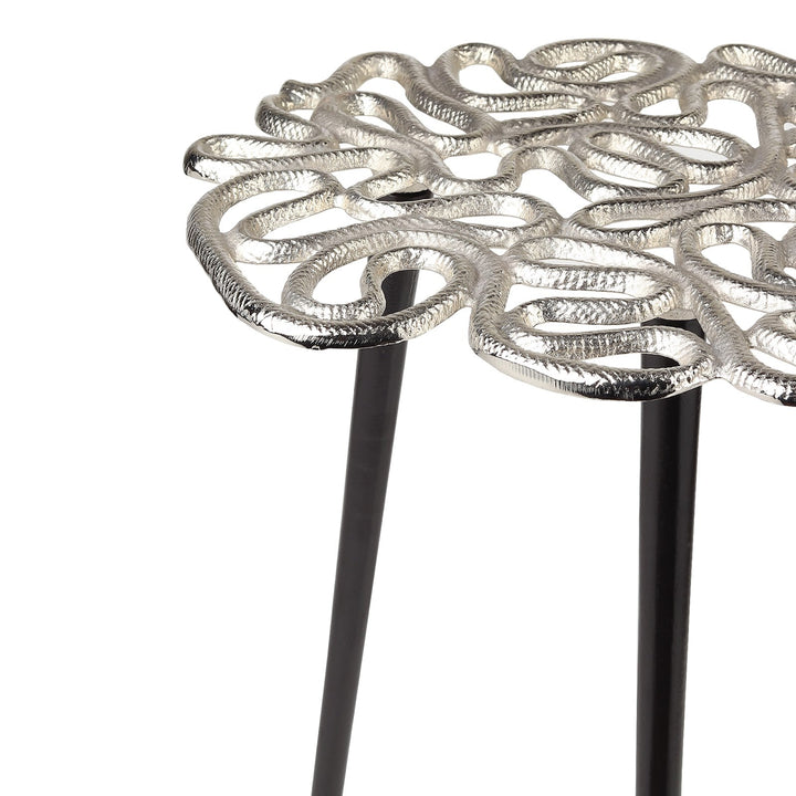 Expobazaar Sliitherin's end Table in Silver