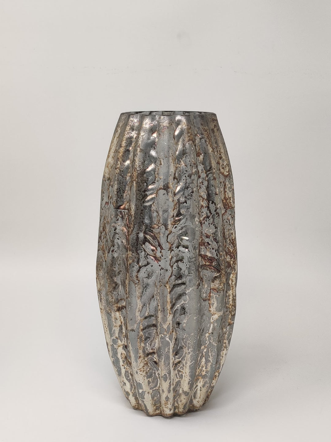 Expobazaar Antique Grey Handcrafted Glass Vase