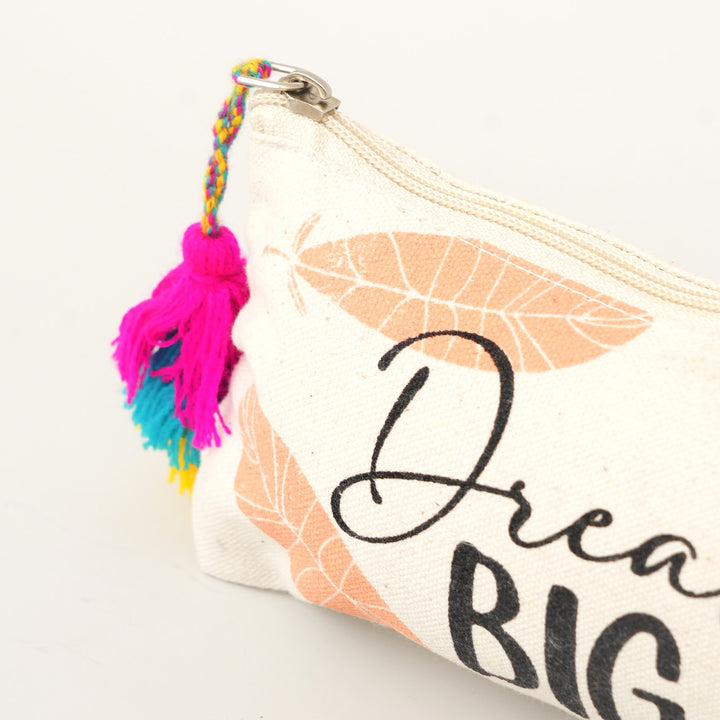 Dream Big Printed Tassel Pencil Pouch, View 5