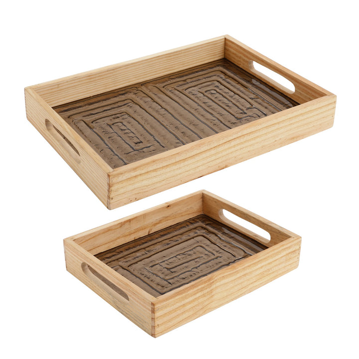 Expobazaar Hugo Brown Glass Tray