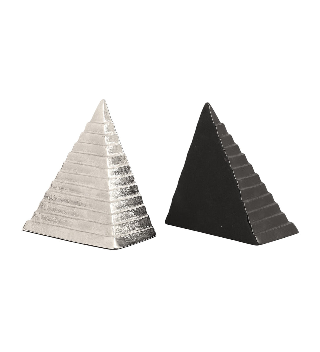 Expobazaar Pyramidon Bookend Silver & Black
