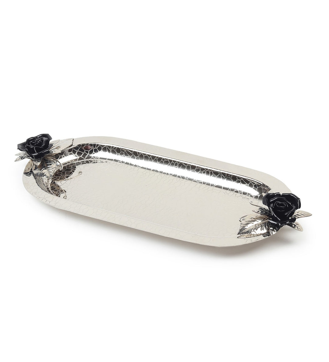 Petal Eclat Oval Stainless Steel Serving Tray Black view 6