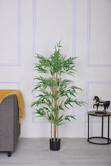 Expobazaar Elegant Artificial Bamboo Tree for Stylish Interiors With Pot