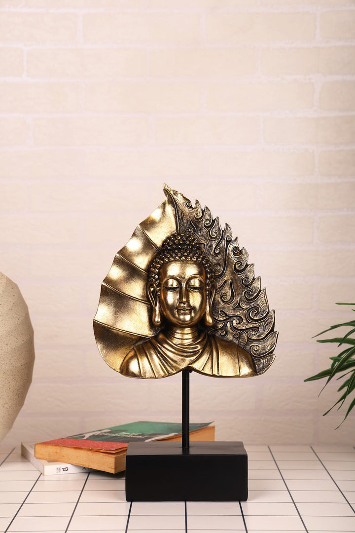 Expobazaar Golden Buddha Resin Sculpture for Elegant Home Decor