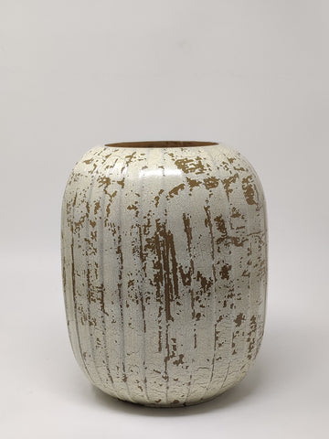 Expobazaar Crackled Brown Clay Glass Candle Holder