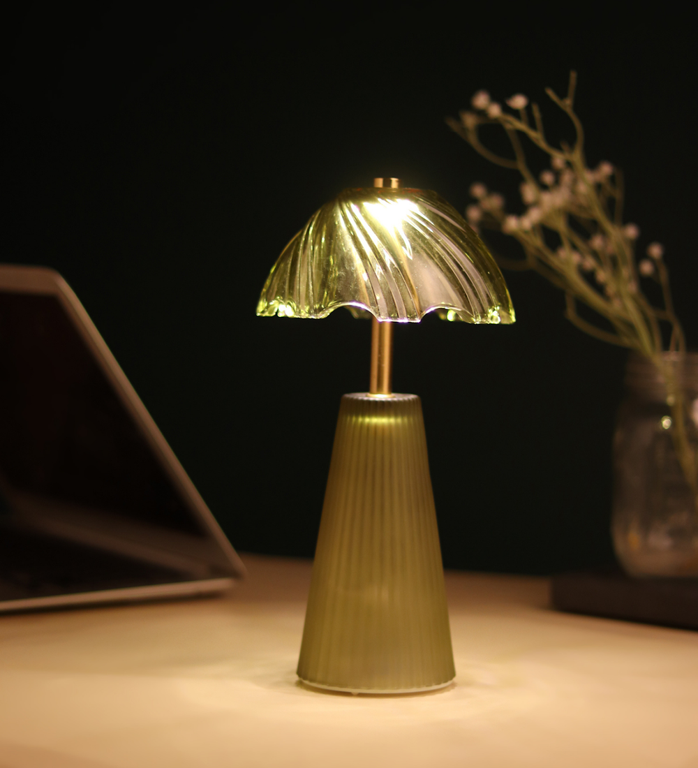 Calista Crystelle Sculpted Glass Table Lamp Style 1 view 2