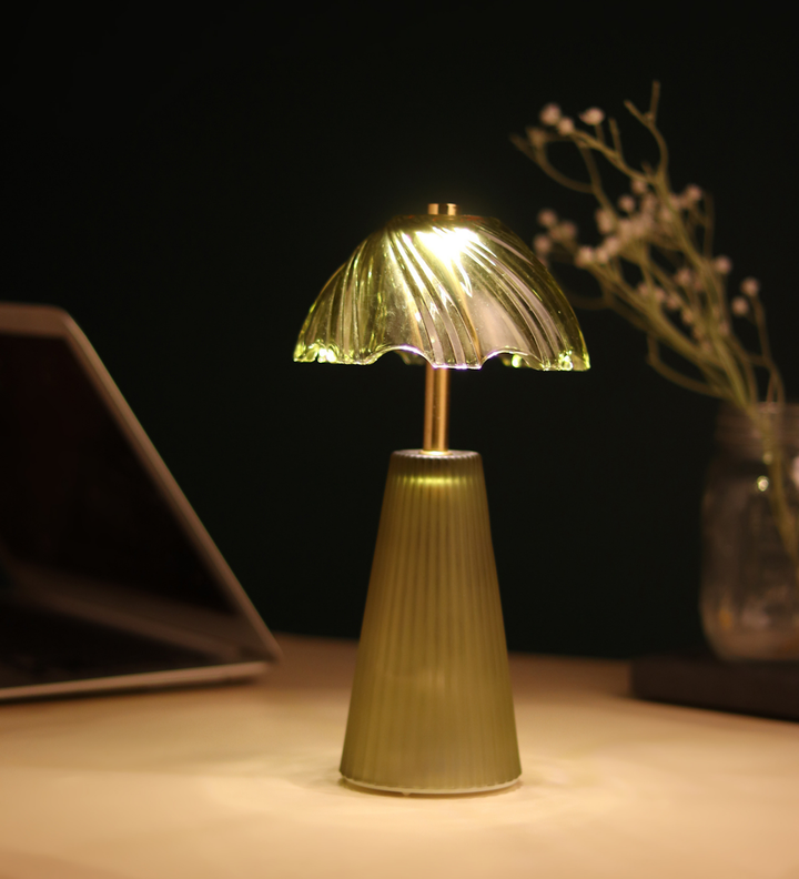 Calista Crystelle Sculpted Glass Table Lamp Style 1 view 2
