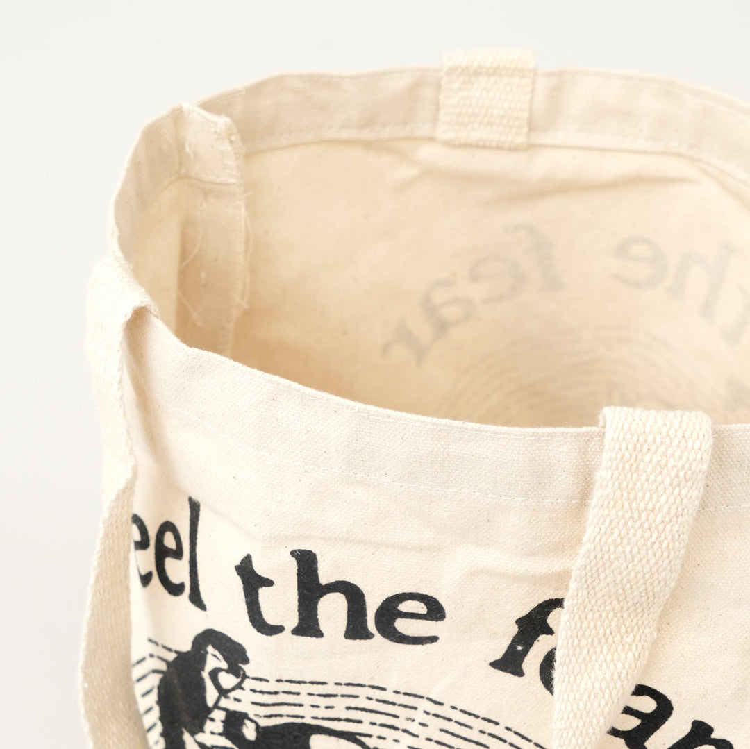 Feel the Fear Print Canvas Tote Bag, View 4