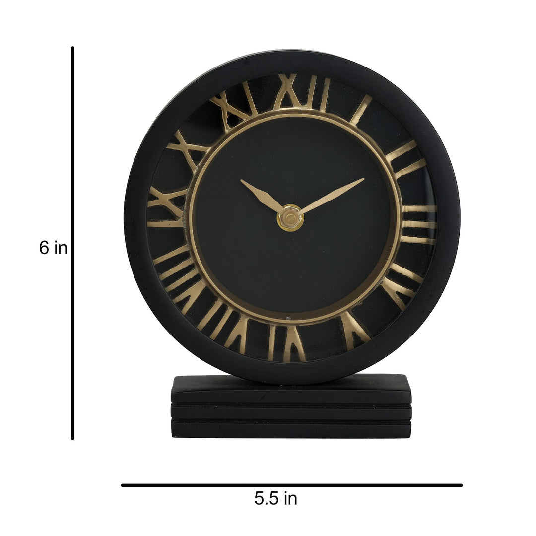Expobazaar The Timepeice Black Table Clock