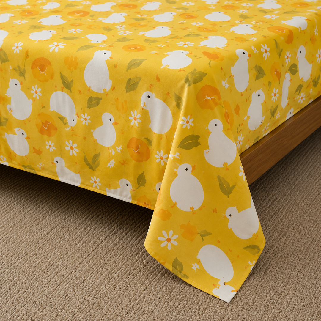 Kids Cheerful Rainbow Print Bedsheet