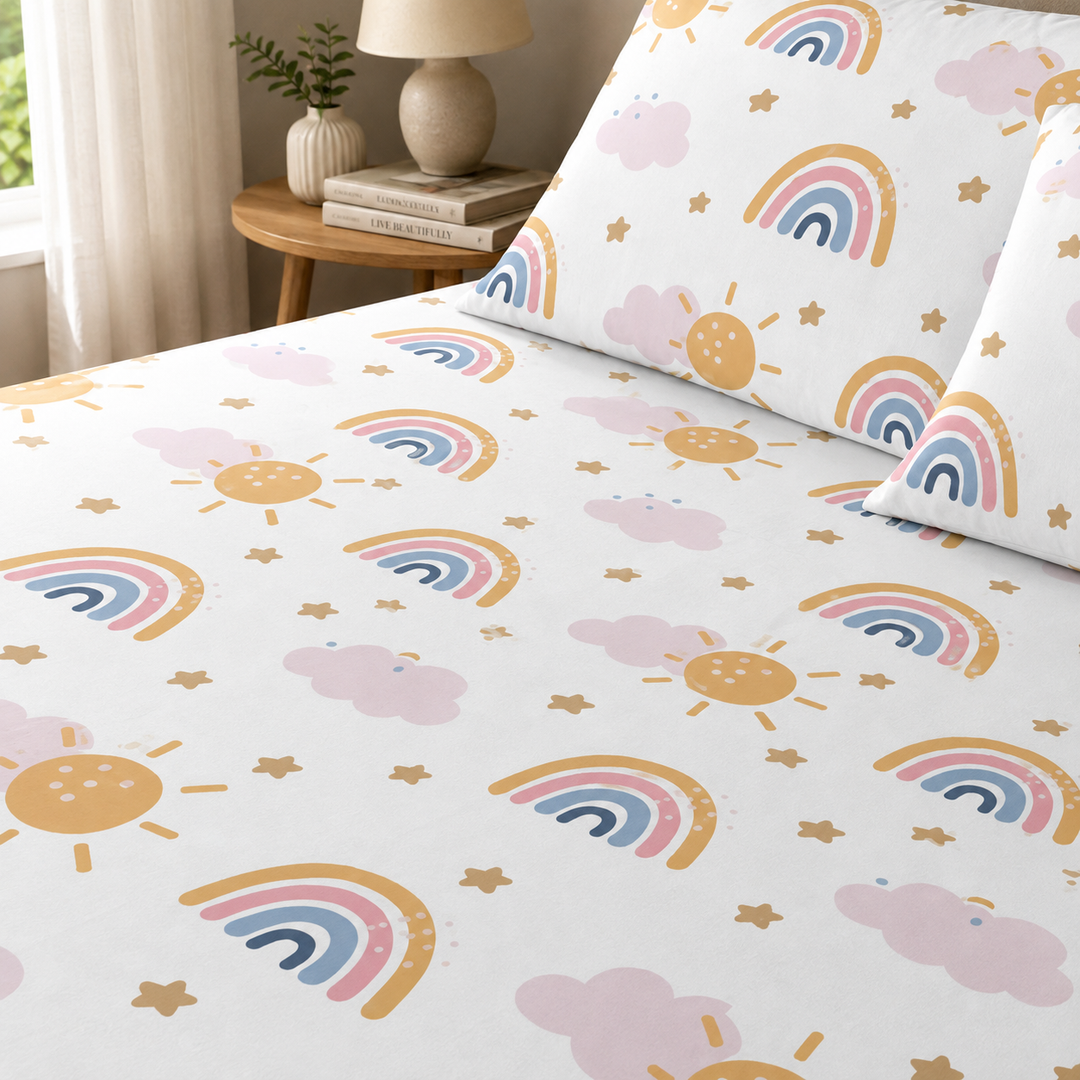 Kids Playful Space Print Bedsheet