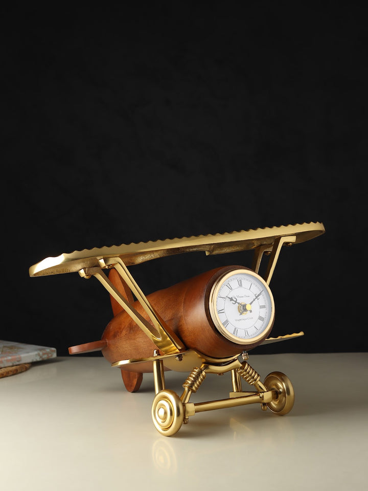 Expobazaar Meridians Sentinel Table Clock Gold