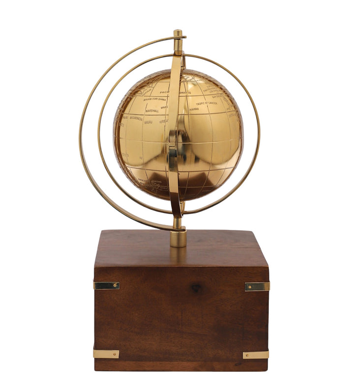 Expobazaar Atlasphere Gold Table Clock