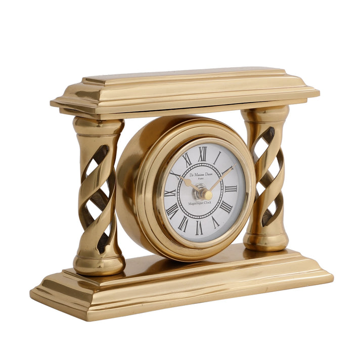 Expobazaar Gold Square Table Velor Table Clock