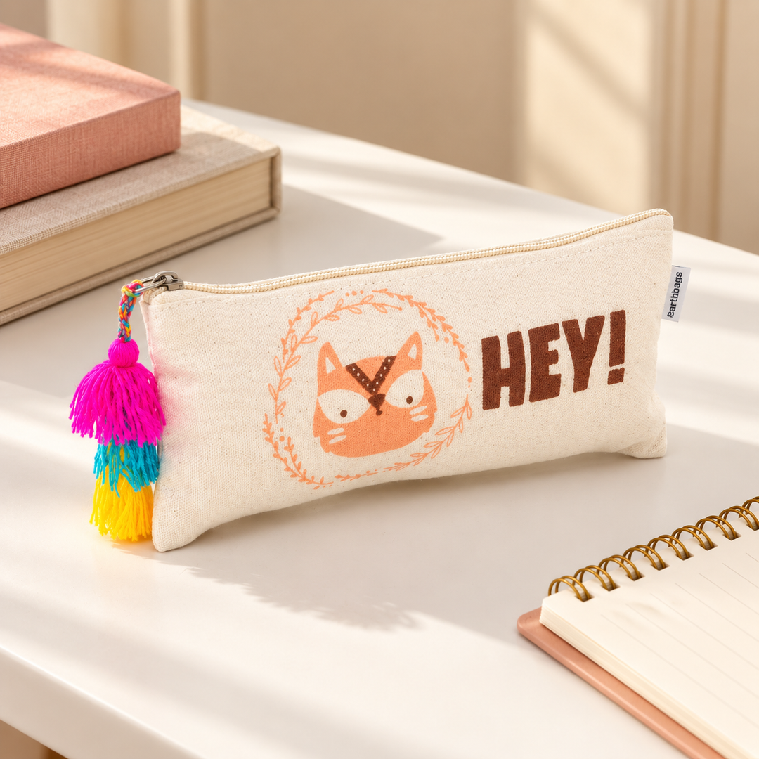 Hey Kitty Print Tassel Pencil Pouch
