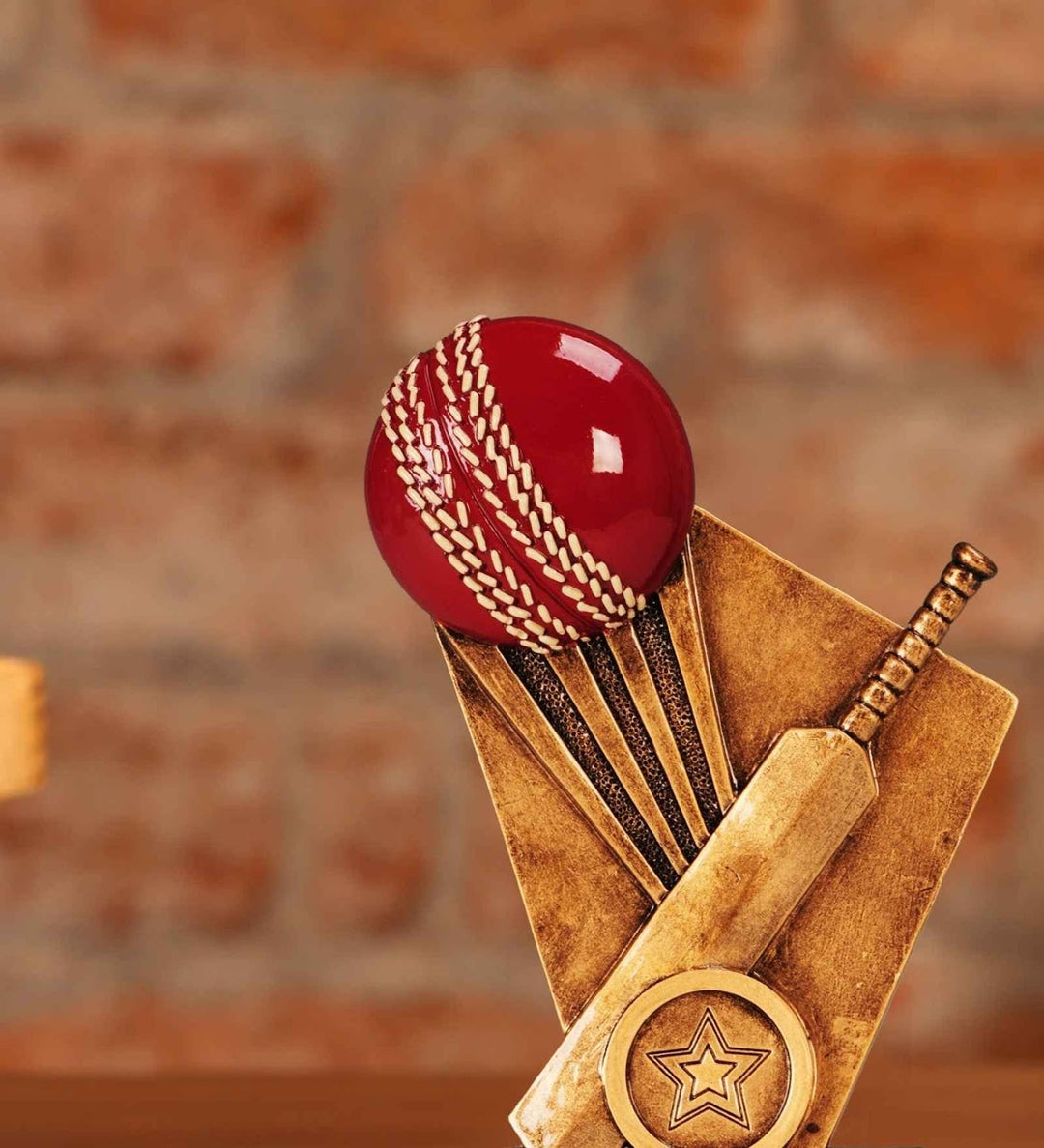 Expobazaar Cricket Bat and Ball Resin Artifact for Decor