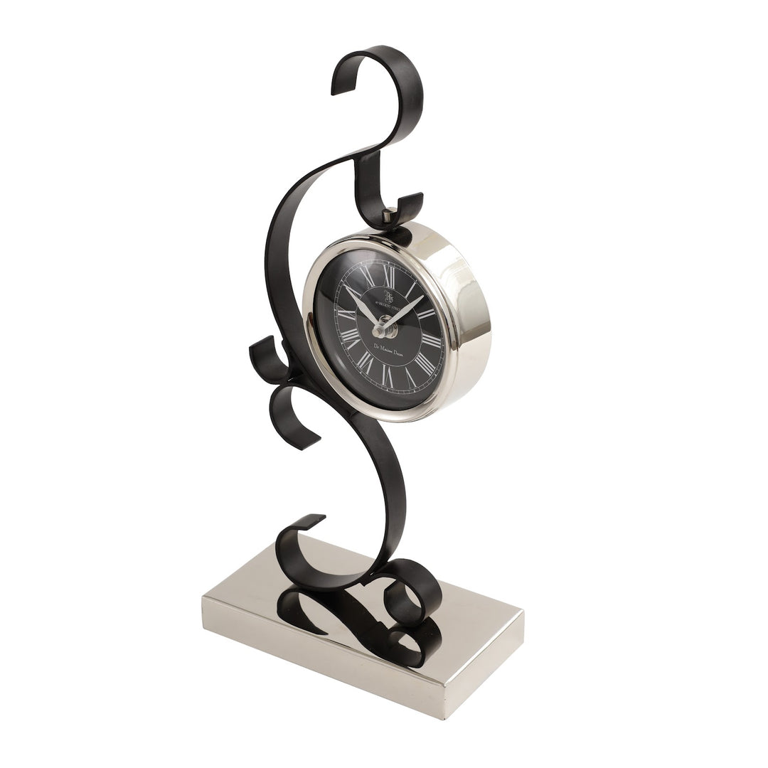 Expobazaar Black Round Table Stellar Mirage Desk Clock