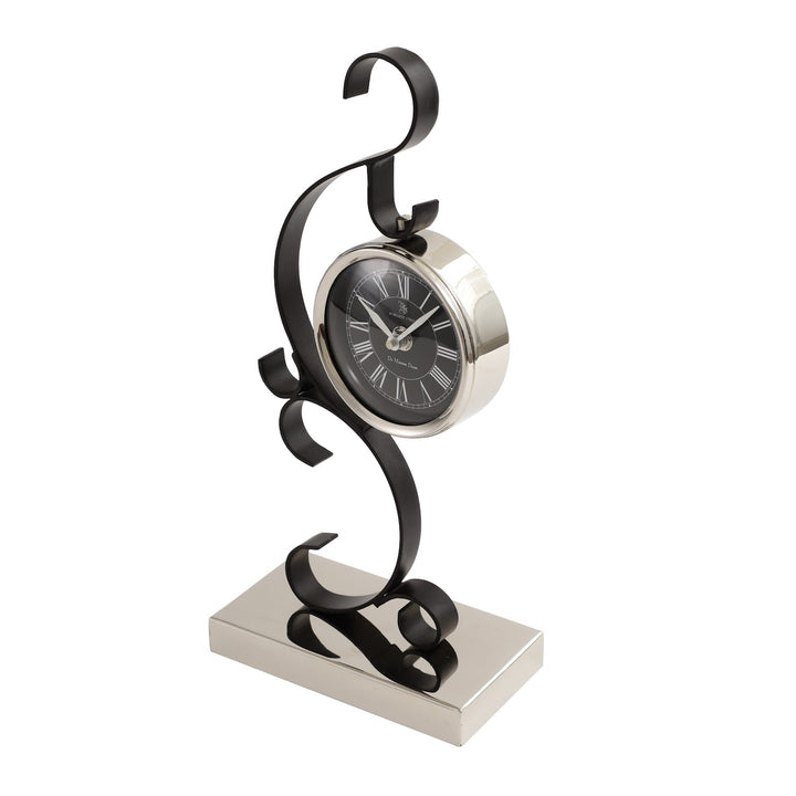 Expobazaar Black Round Table Stellar Mirage Desk Clock