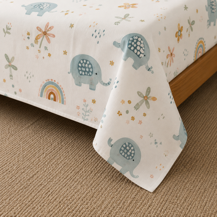 Kids Playful Duck Print Bedsheet
