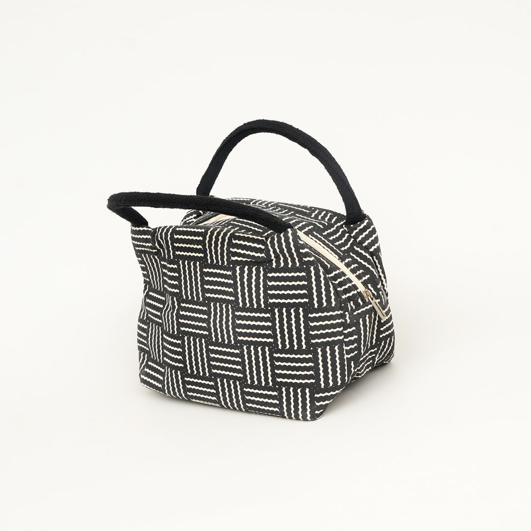 Thermal Insulated Lunch Tote, Basketweave Print, View 2
