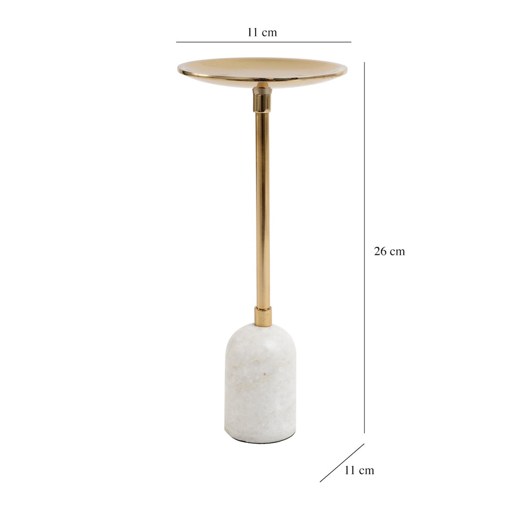 Expobazaar Marble Pillar Candle Large Stand In Gold