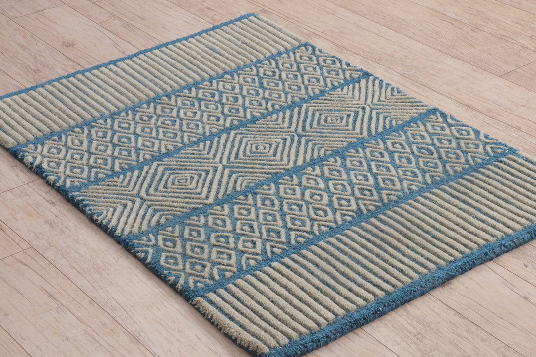 Geometrical Melange the Vibrant Vision | Hand-Tufted Wool Doorway Art