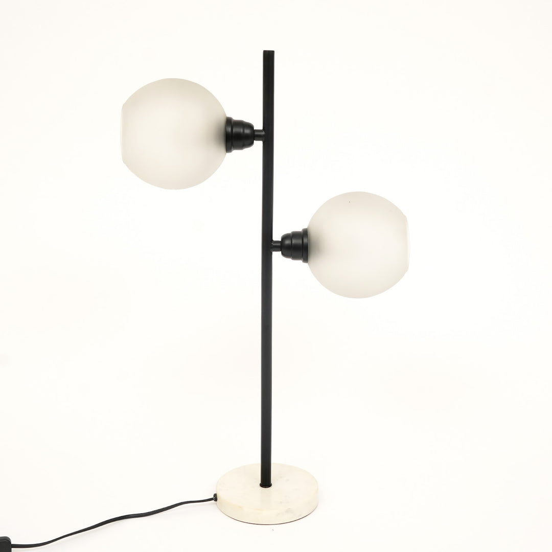 Marble & Glass Table Lamp for Living Room & Bedroom view 2
