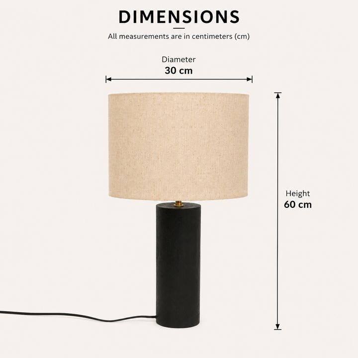 Wooden Table Lamp for Living Room & Bedroom view 1