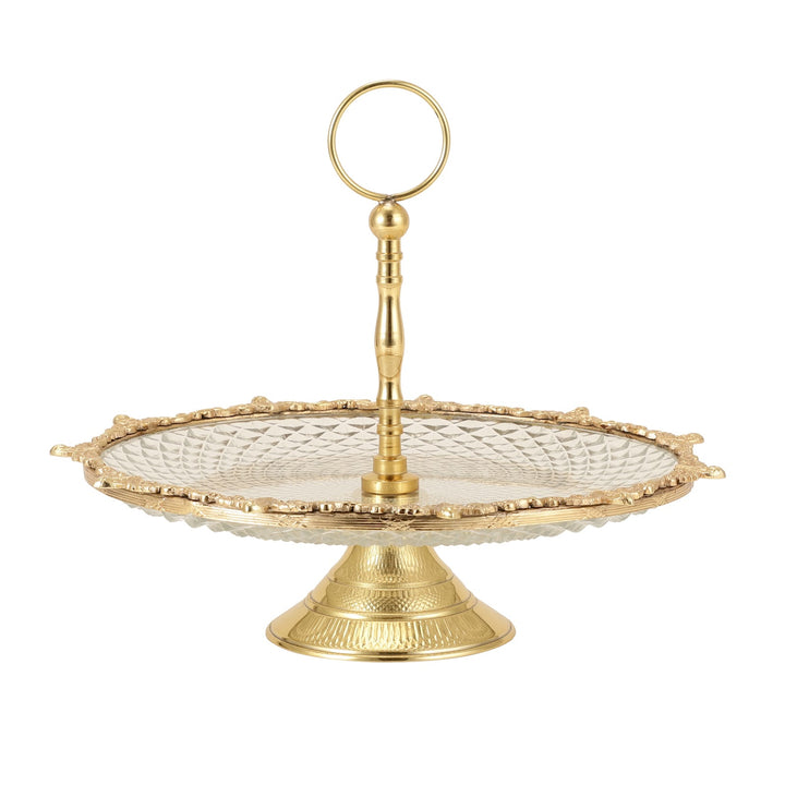 Expobazaar Crystal Spike Cake Stand In gold