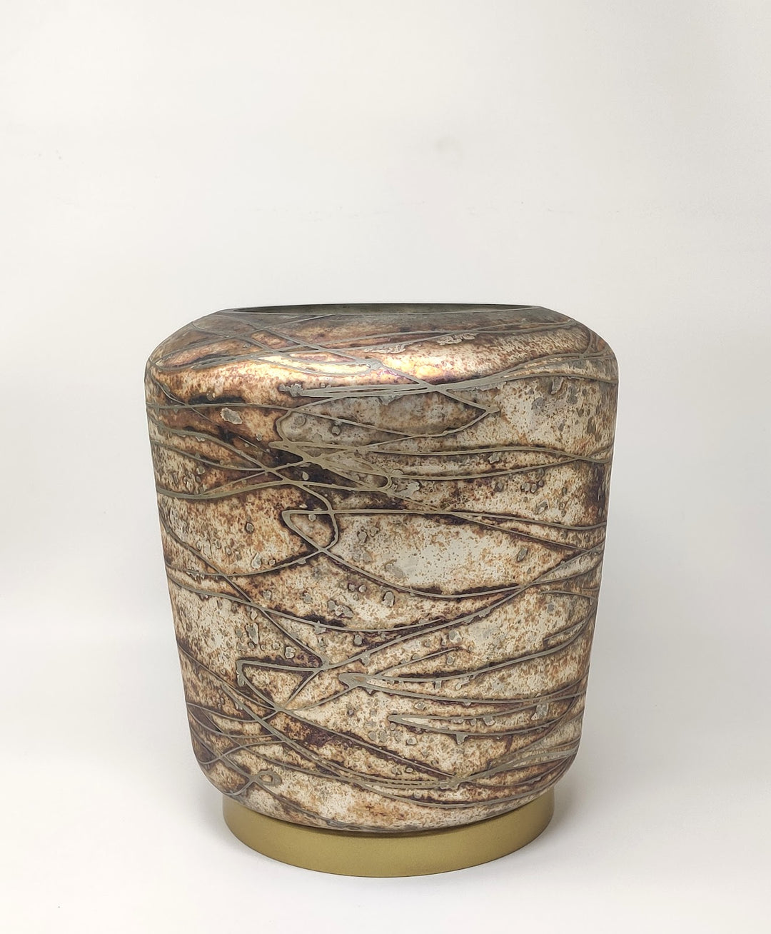 Expobazaar Antique Copper Trail Glass Hurricane